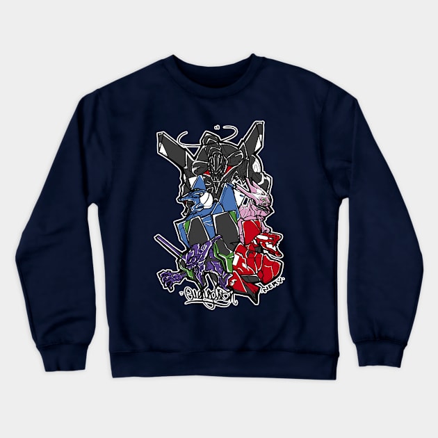 Fight the Angels Crewneck Sweatshirt by TeruTeeSign